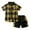 BJUTIR338-Yellow, variant on BJUTIR Toddler Boys Clothes Set Short Sleeve Patchwork Plaid Prints T Shirt Tops Shorts Gentleman Outfits Regular Fit Clothing Set Size 3-4 Years
