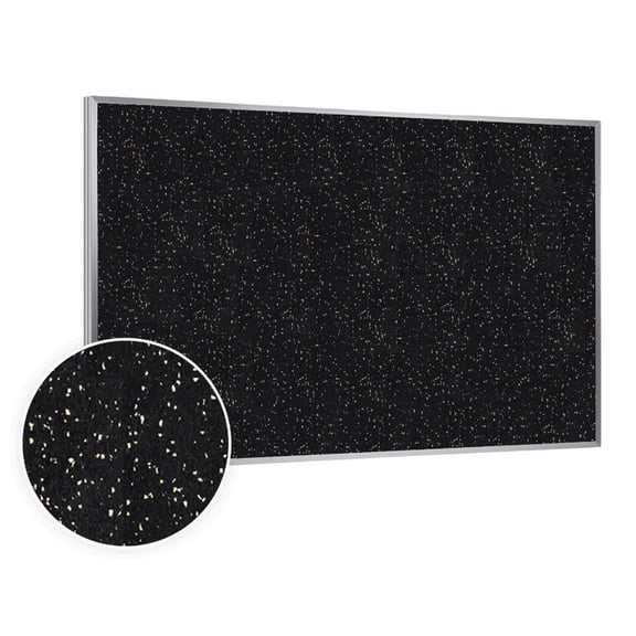 Pemberley Row Recycled Rubber Speckled Tan Bulletin Board Rectangular Self-Healing 36" x 46.5" Assembled