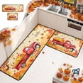thumbnail image 4 of PLPPYFS Fall Thanksgiving Pumpkin Kitchen Rugs Set of 2, Fall Kitchen Mats, Halloween Fall Maple Leaves Leaf Farmhouse Floor Mats and Rugs Non Skid Washable for Kitchen Home Decor 16x24 & 16x47 Inch, 4 of 6