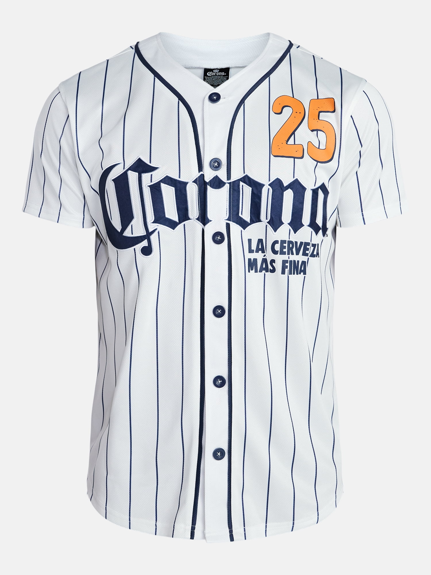 Corona Men's and Big Men's Front Back Graphic Button Up Baseball Jersey, Sizes XS-5XL