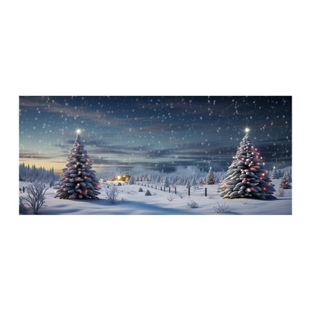 

MIUBAGIAL Christmas Garage Background Cloth Christmas Garage Door Decoration Christmas Holiday Party Available in Two Sizes 7 X 16 Feet and 6 X 13 Feet