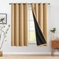 thumbnail image 1 of Cortinas Jinchan Blackout 95% Boho Amarillo Mostaza 160x160 cm, 1 of 9