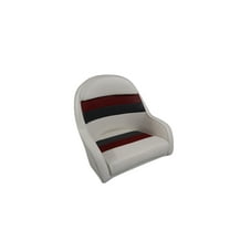 Premium Series Pontoon Bucket Style Captain Chair 3006-AAEC White/Red/Charcoal