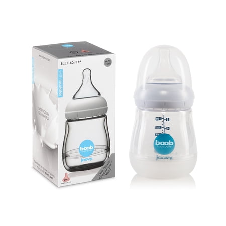 Joovy Boob Baby Bottle PP - 5oz/160ml with Insulator - Clear