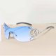 thumbnail image 4 of Gafas sin montura Estilo simple Gafas de gran tamaño Nueva marca de lujo para hombres Mujeres FLhrweasw Nuevo, 4 of 6