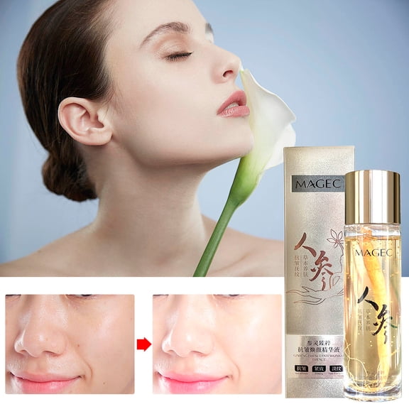 Gzwccvsn Ginseng Anti-Wrinkle Serum, Ginseng Water Essence for Anti Aging, Hydrating Moisturizing And Brightening Skin Elastic Essence 120ml, Moisturizers Skincare Products