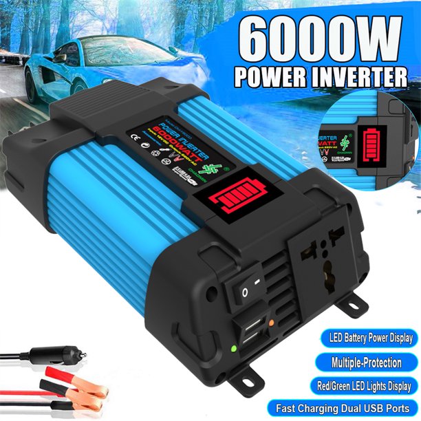 Pantalla de capacidad de batería de inversor USB dual para electrodomésticos de automóviles