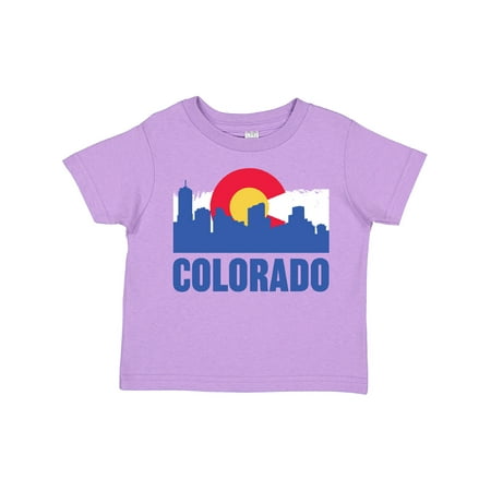 

Inktastic Colorado Flag and Skyline Gift Toddler Boy or Toddler Girl T-Shirt