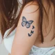 thumbnail image 4 of Pegatinas de tatuajes de mariposas a prueba de agua para manos y muñecas, tatuajes de larga duración semipermanentes con temática de medicina herbal para mujeres, 4 of 4