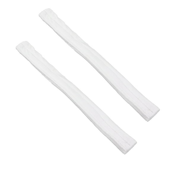 WHAMVOX White Cloth Refrigerator Handle Covers 2Pcs 15.4x4.7x0.2In