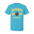 thumbnail image 2 of Wild Bobby City of San Francisco Basketball Fantasy Fan Sports Men's T-Shirt, Light Turquoise, 3X-Large, 2 of 5