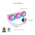 thumbnail image 2 of ASUS ROG Strix LC II 360 ARGB White Edition All-in-one AIO Liquid CPU Cooler 360mm Radiator, Intel LGA1700, 115x/2066 and AMD AM4/TR4 Support, Triple 120mm 4-pin PWM Addressable RGB Radiator Fans, 2 of 5