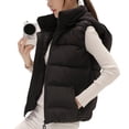 thumbnail image 1 of Gilet à Capuche en Coton pour Femmes avec Fermeture Éclair, Design Patchwork, pour l'Hiver, 1 of 9
