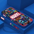 thumbnail image 2 of Funda de teléfono con póster de Los Vengadores de Marvel para Apple iPhone 15 14 13 12 11 Pro Max Plus 8 7 SE, funda Capa de cuerda izquierda líquida, 2 of 5