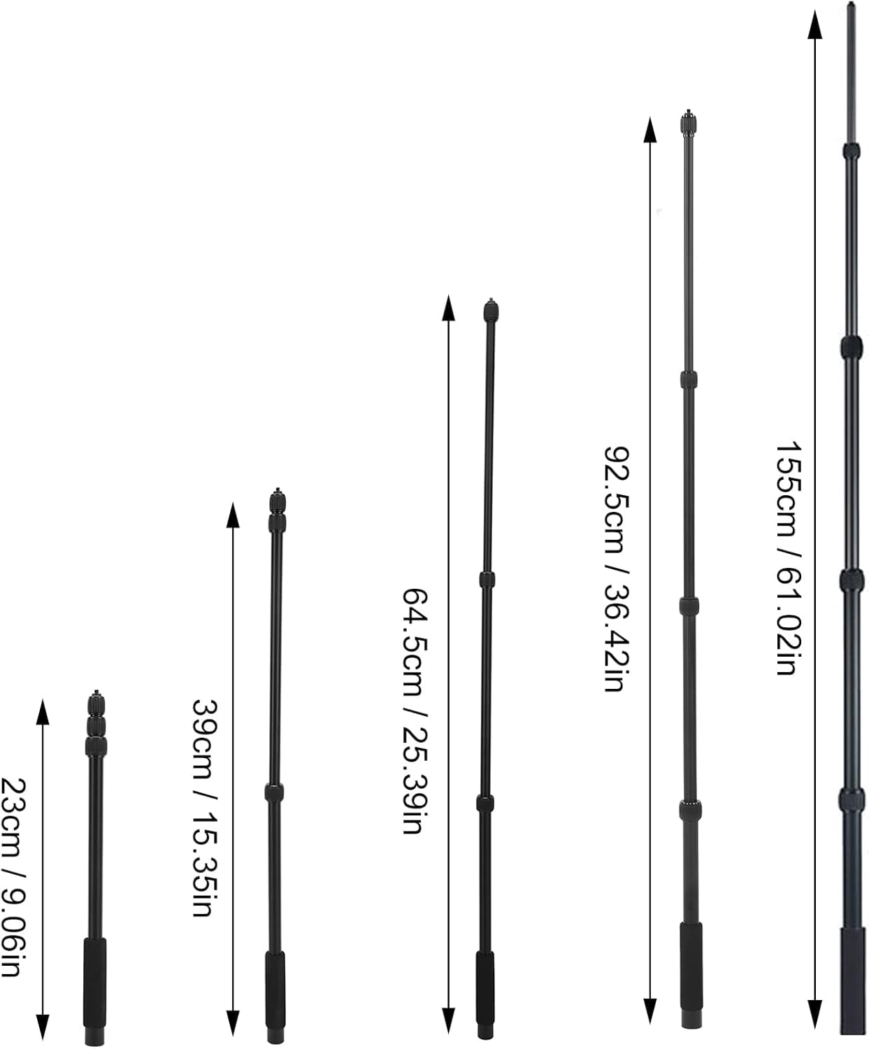 RVKXHD Mic Boom Arm, 1/4 Inch Screw Mic Boom Pole Locking System High Durability for Interview for TV Applications for Video Production(5 knots)