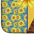 thumbnail image 4 of Summer Sunflowers Natural Eared Red Brindle Boxer Dish Drying Mat 14 in x 21 in, 4 of 5
