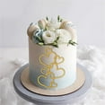 thumbnail image 2 of Heart Acrylic Valentine's Day Cake Valentine's Day Cake Toppers For Wedding Party Cake Decorations, Gold, 2 of 4