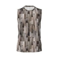 thumbnail image 6 of Lsque Wooden Texture Print Men's Cotton Blend Sleeveless Muscle Shirts (S-3XL)- Moisture Wicking, Odor Protection, UPF 30+,XX-Large, 6 of 8