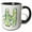 Black/White, variant on 3drose, Cute St Patricks Day Gnome Monogram Initial H, 11oz Mug