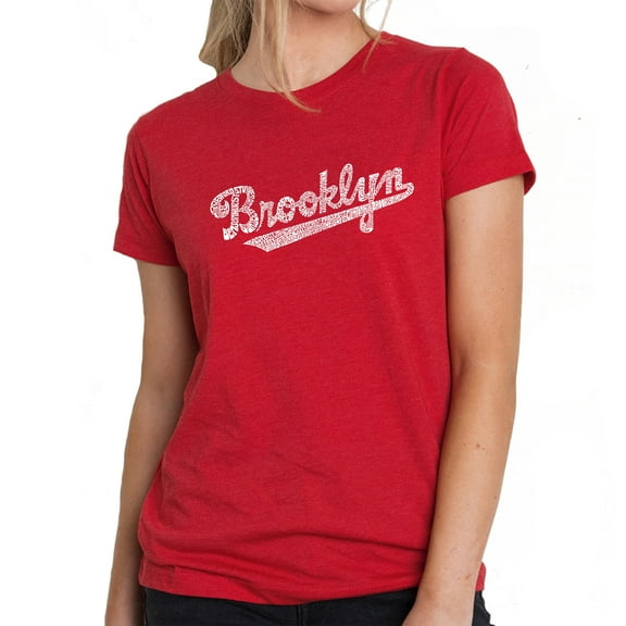 Women's Premium Blend Word Art T-shirt - Brooklyn Neighborhoods