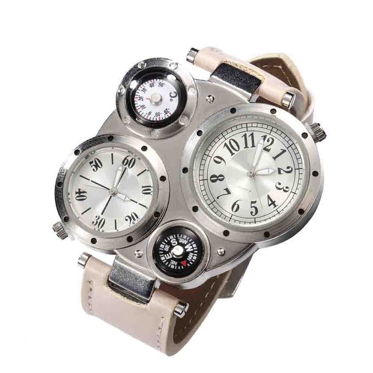 Hevirgo Men Chic Dual Movement Quartz Waterproof Outdoor