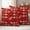 Red, variant on Green Outdoor Waterproof Pillow Covers, Modern Geometric Fish Scale Abstract Moroccan Decorative Square Throw Pillowcase Sofa Cushion Sham for Patio/Couch/Chair, 26"x26" 2 Pack