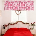 thumbnail image 6 of YingYouFu Valentine Curtain Valance Pastel Hearts Valance 53.94 x 17.72 Inch Short Window Treatment for Farmhouse Wedding, 6 of 6