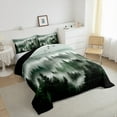 thumbnail image 3 of jejeloiu Retro Natural Landscape Bedding Comforter Set,Jungle Mountain Range Twin Comforter Sets,Green Black Bedding Set For Kids,Breathable Home Decor Reversible,2-Piece, 3 of 8