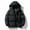 Black, variant on BLTIBY Women's Winter Warm Puffer Jacket Cropped Zip up Fluffy Quilted Down Jackets with Hood Thicked Lightweight Coat with Pockets Gray XL