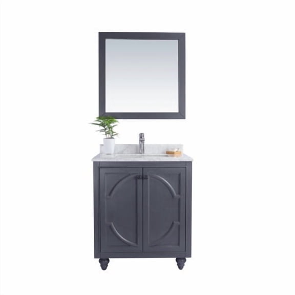 Odyssey - 30 - Maple Grey Cabinet White Carrera Counter