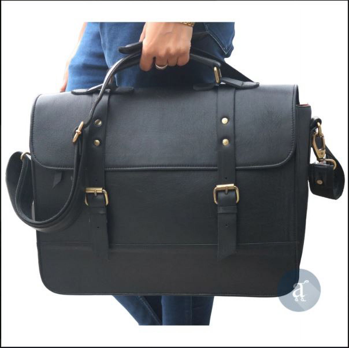 14 inch Laptop business briefcase shoulder bag Travel Crossbody Bag with top lift handle.