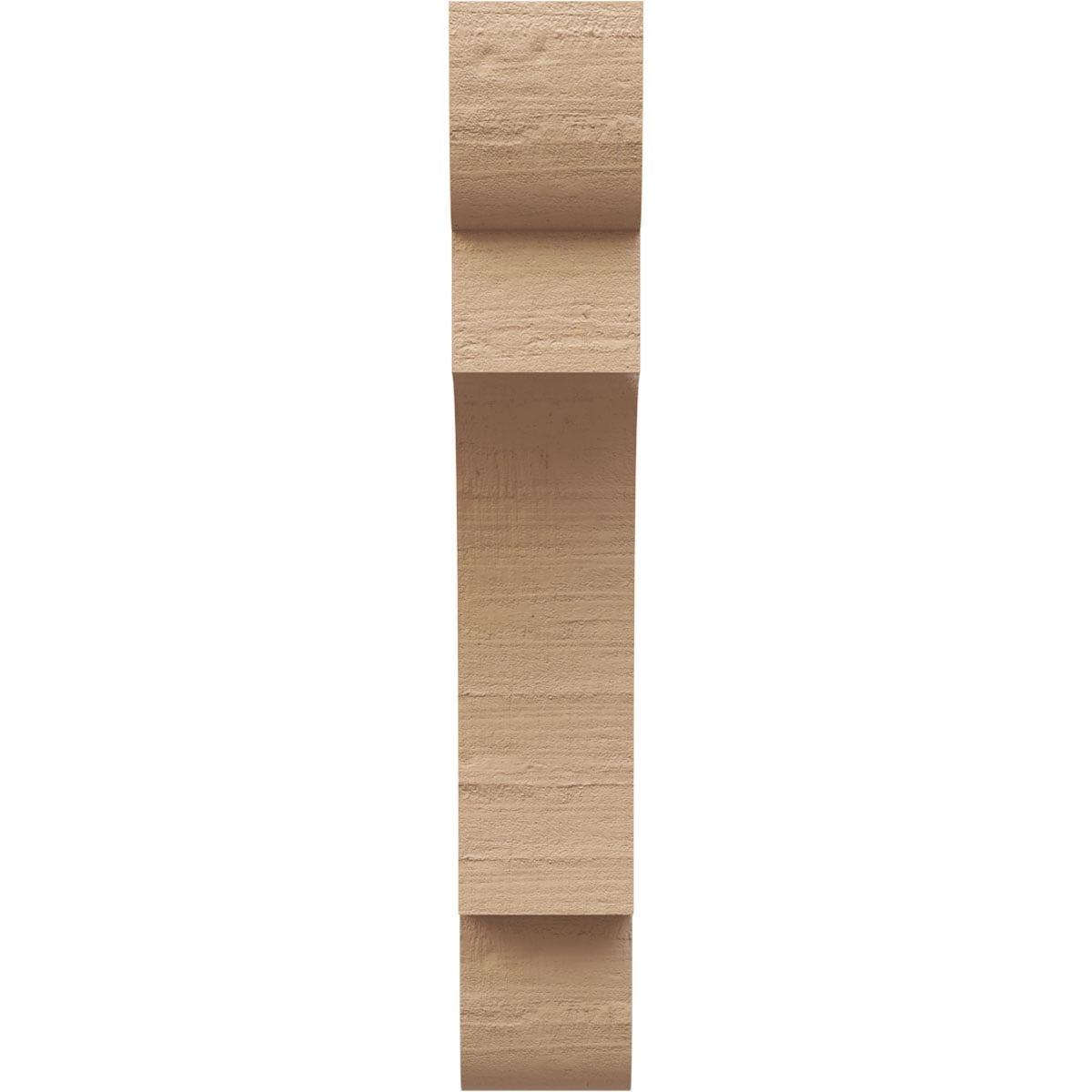 5"W x 10"D x 30"H Thin New Brighton Rough Cedar Woodgrain TimberThane Corbel, Primed Tan