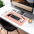 thumbnail image 5 of SEAKOS Desk Pad Protector,PU Leather Dual Side Mouse Pad, 27.5" x 13.8" ,Non-Slip and Waterproof Writing Mat(Pink + Gray), 5 of 7