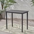 thumbnail image 4 of LiviNest Outdoor Acacia Wood Bar Table: 40" Height Bar Table for Patio & Balcony - Minimalist Rectangular Design with Dark Gray Finish - Durable Hardwood for Outdoor Dining & Entertaining, 4 of 6