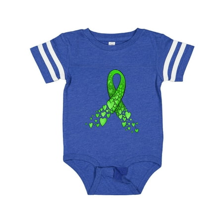 

Inktastic Mental Health Awareness Ribbon with Green Hearts Gift Baby Boy or Baby Girl Bodysuit