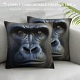 thumbnail image 3 of COMIO  Monkey Pillow Case Wild Animal Black Gorilla Beast Decorative Throw Pillow Cover Square Cushion  Canvas for Women Men, 3 of 5