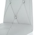 thumbnail image 5 of 2Pcs/Set Modern Simple Light Luxury Dining Chair Light Grey Chair Family Bedroom Stool Back PU Electroplated Chair Legs, Suitable For Kitchen Living Room Dining Room (set Of 2), 5 of 11