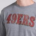 thumbnail image 7 of Men's Fanatics Heather Gray San Francisco 49ers Pass Rush Tri-Blend T-Shirt, 7 of 7