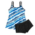 thumbnail image 5 of Generic Women Plus Size Swim Suits Printing Modest Ruched Swimsuits Two Piece Tankini Tops with Shorts Swimwear, 5 of 5