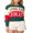 green, variant on Women Christmas Knit Sweater Long Sleeve Crewneck Sequins Letter Striped Xmas Holiday Pullover Tops