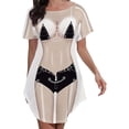 thumbnail image 1 of WILLBEST Maxi Vestidos de Mujer Lindo Vestido de Camiseta con Estampado de Bikini para Mujer Camisa Holgada de Manga Corta Traje de Baño de Playa Vestido de Playa Mediana, 1 of 3