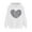 White, variant on Bpmpbo Women's Valentine's Day Heart Print Hoodie Drop Shoulder Long Sleeve Pullover with Pocket Casual Loose Fit Hooded Sweatshirt