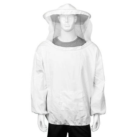 Beekeeping Jacket - Premium Beekeeper Pull Over Suit Coat Outfit with Protective Veil Smock Hood for Beginner & Commercial Bee Keepers, XXL