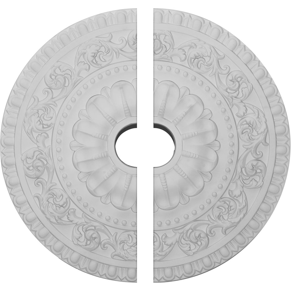 23 1 2 OD X 3 1 2 ID X 2 1 8 P Vaduz Ceiling Medallion Two Piece Fits 