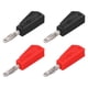 thumbnail image 1 of Uxcell 4 Pcs 4mm Plugs de Banana, 20A 4mm Plug 4mm Jack Conectores de Cable de Altavoz, Conector de Jack de Banana para Cable de Audio de Altavoz, Negro y Rojo, 1 of 6