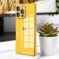 thumbnail image 6 of Compatible with  Case for iPhone 14 Pro Max,Cute Cases Full Camera Lens Protection, Reinforced Corners TPU Cushion Shockproof Edge Bumper Cover [6.7 inches] -Yellow, 6 of 13