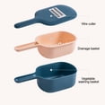 thumbnail image 4 of kurtrusly Multifonctionnelle Carotte Concombre Trancheuse Simplifier les Tâches de Cuisine PP Trancheuse de Pomme de Terre avec Passoire Bleu Foncé 1Set, 4 of 6