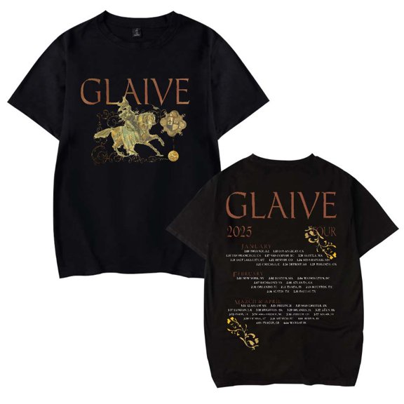 Glaive World Tour 2025 Merch T-Shirt Women Men Casual Crewneck Short Sleeve Tee