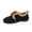 Black, variant on Willtoo Mary Jane Shoes Women Warm Faux Suede Winter Shoes Adjustable Strap Round Toe Non Slip Casual Walking Shoes