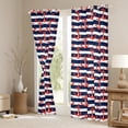 thumbnail image 3 of Feelyou Cartoon Marine Anchor Curtains Pack of 2 (42x84 Each), Blue Striped Geometric Curtains Blackout, Cartoon Ocean Theme Bedroom Curtains, Blackout Curtains Bedroom Decor, 3 of 6